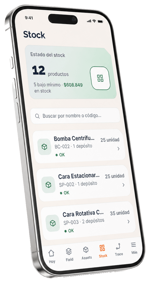 Pantalla de Zaire Stock en el celular